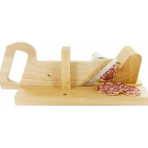 Acier Inoxydable Premium Trancheuse à charcuterie en bois