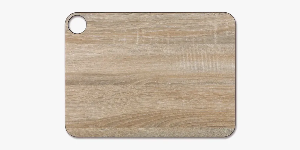 Couteau de Chef Planche à découper décors bois 377 x 277 mm