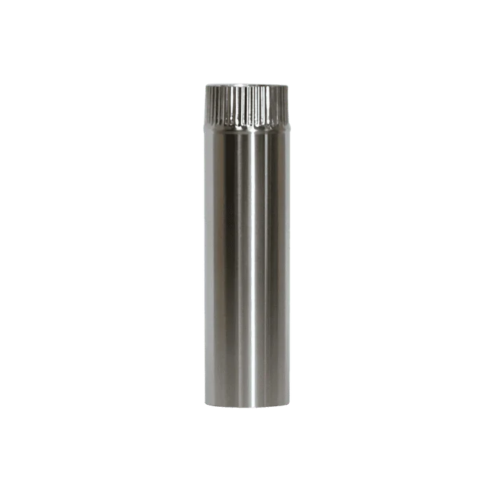 Mini Poêle à Bois <br>Tuyau de Fumée Double Paroi Inox 3" <br>12" de long