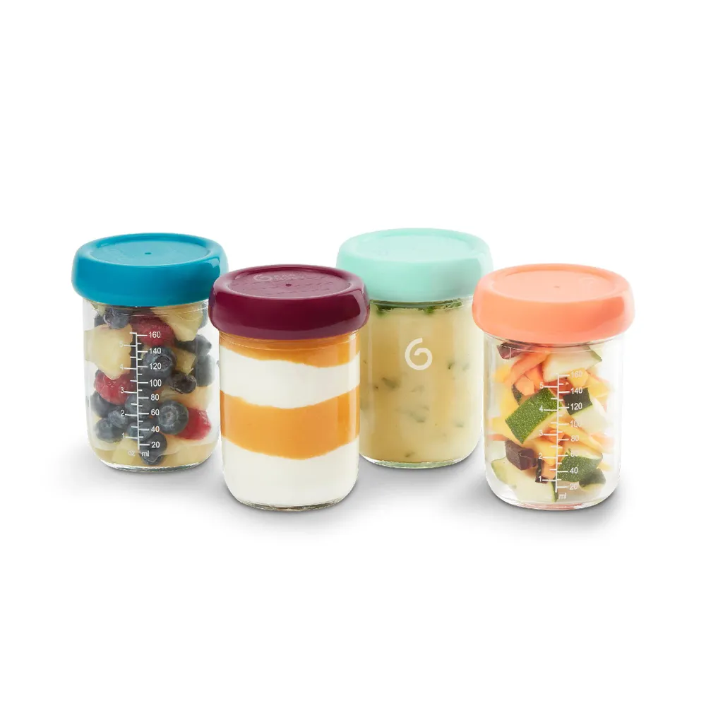 Babybols 4 Pots de Conservation en Verre 220 ml
