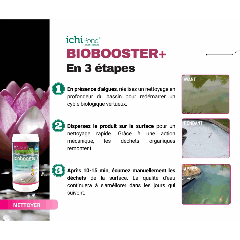 Biobooster+ pour 40m³ - Le nettoyeur du bassin Aquatic Science