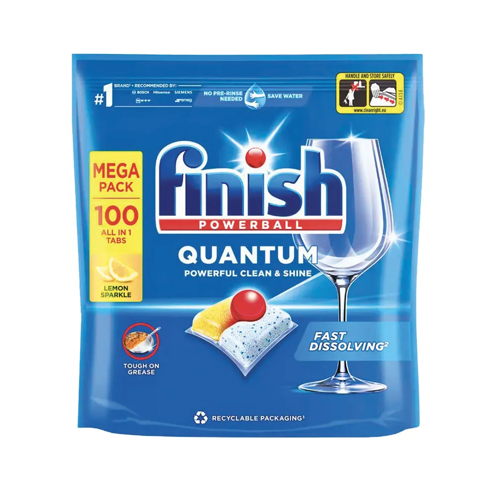 100 tablettes lave-vaisselle Quantum tout en 1 citron Stokomani
