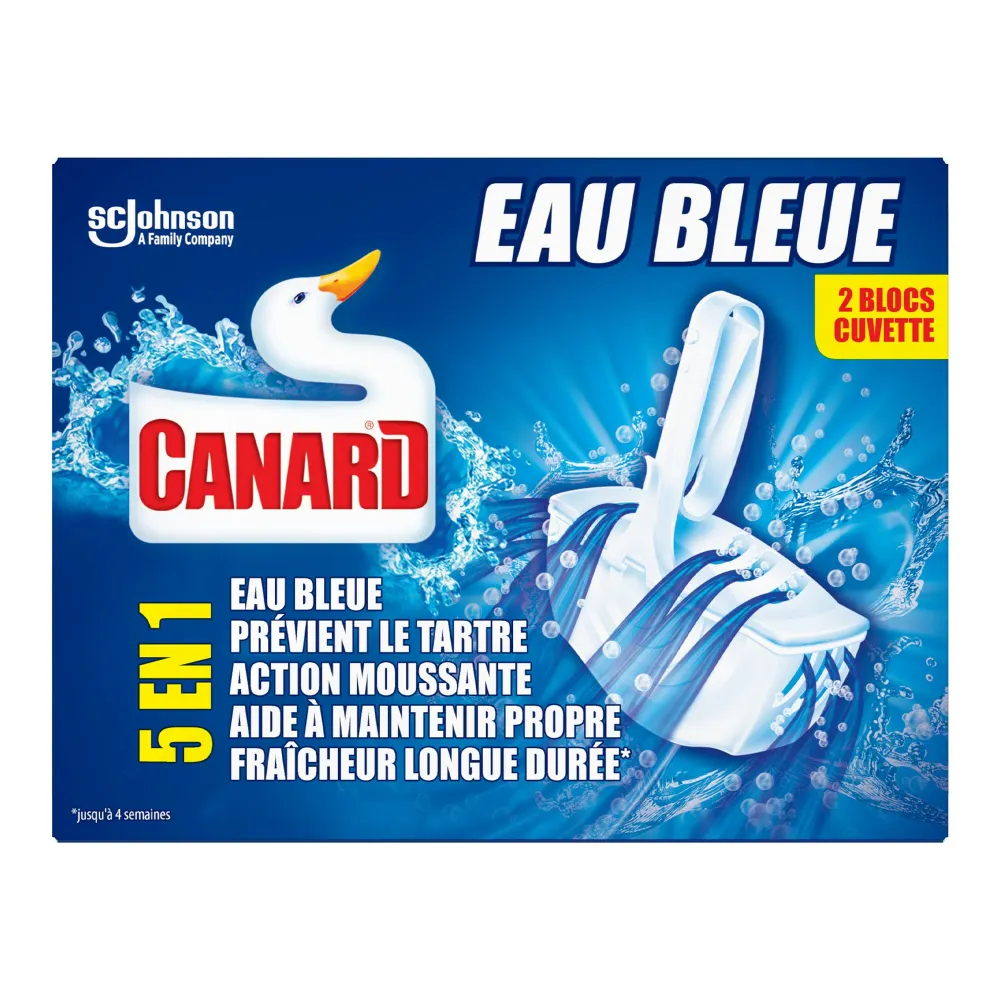 2 blocs WC eau bleue 5 en 1 Stokomani