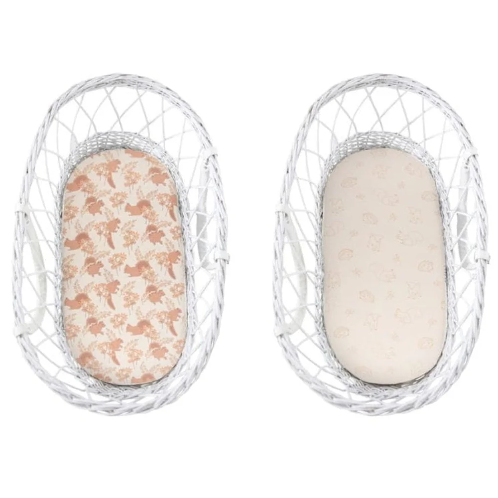 Sleepee Drap nacelle 2-pack Vintage Animals Amande/Crème