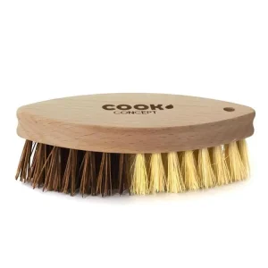 Brosse à Légumes en Bois "Cook" 11cm Marron avec 6 Bouchons