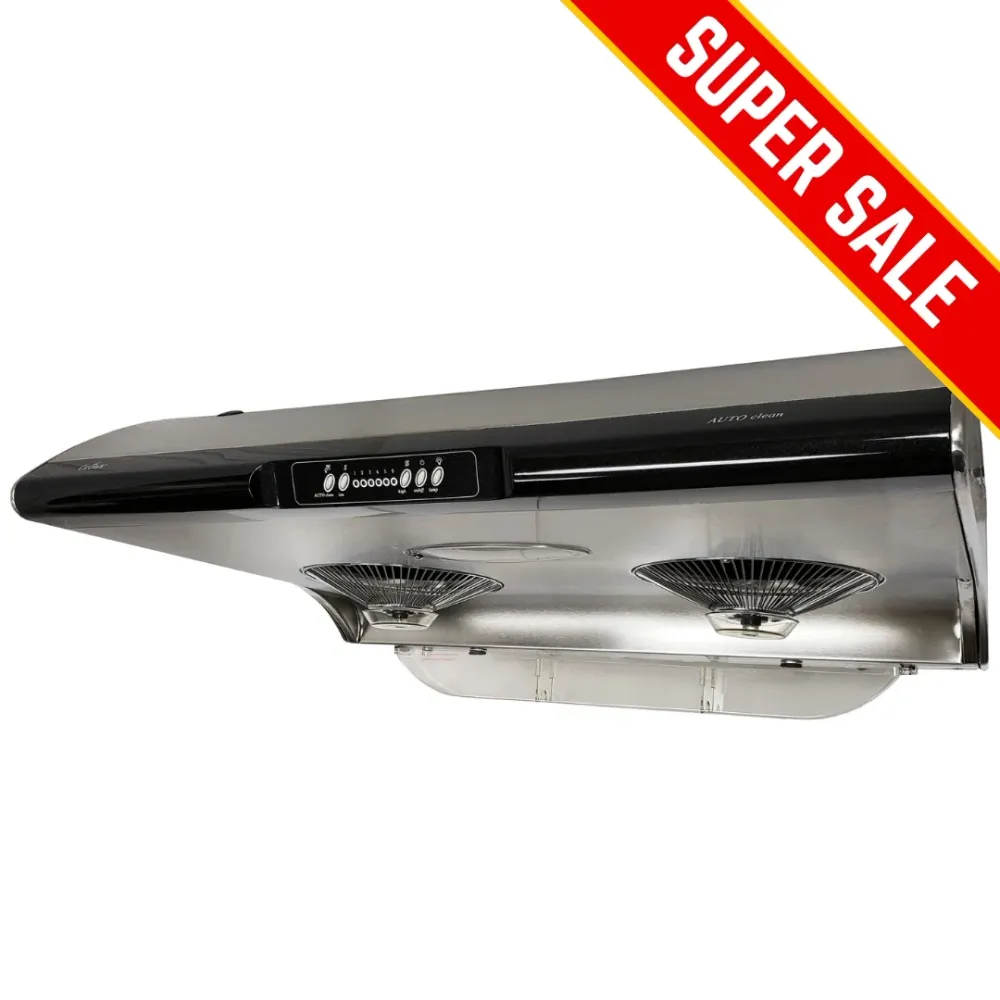 30" 750 CFM Hotte de cuisinière en acier inoxydable à nettoyage automatique sous armoire AFG-AC/SS Crown