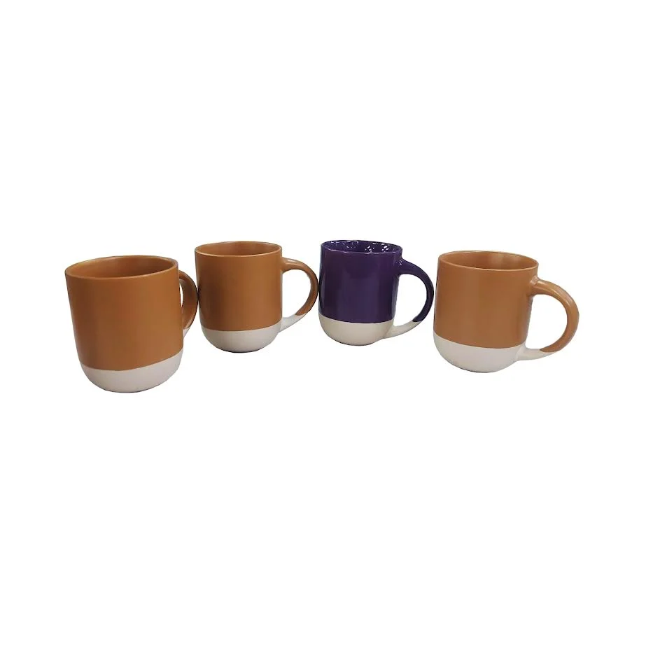 Kitchen Life 4 Piece Grès 350ml Mug Set Assorted