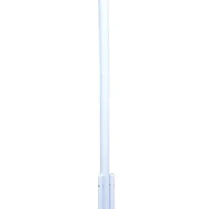 Porte-manteau en acier tubulaire blanc patère avec 8 crochets 178cm MED05017