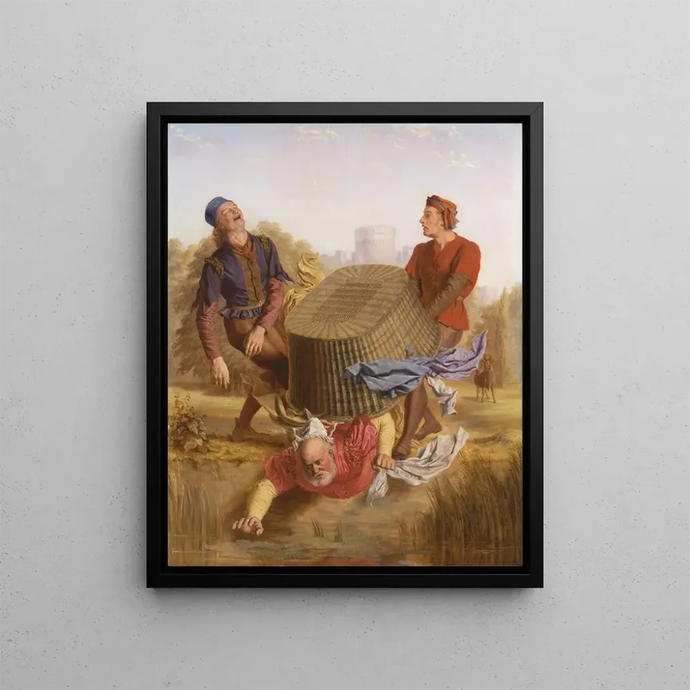 Tableau Buck Washing sur Datchet Mead dans Les Joyeuses Commères de Windsor III V - John S. Clifton | Reproduction