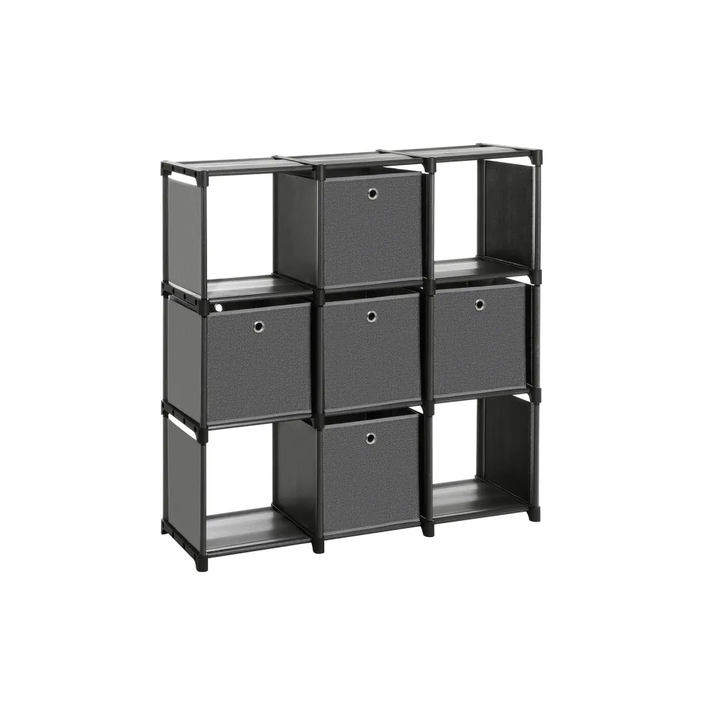 Étagère 5 boîtes noir SONGMICS