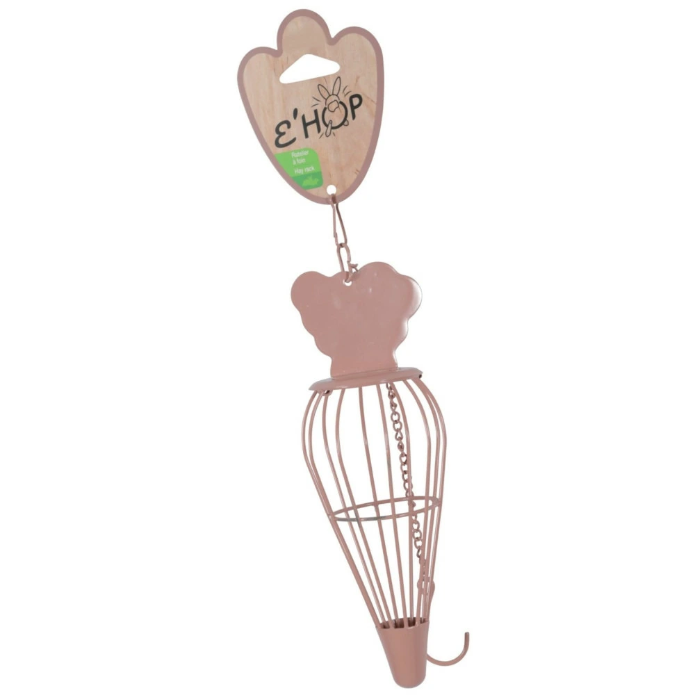Siphon de Transfert Râtelier à foin ehop carotte rose pour rongeur