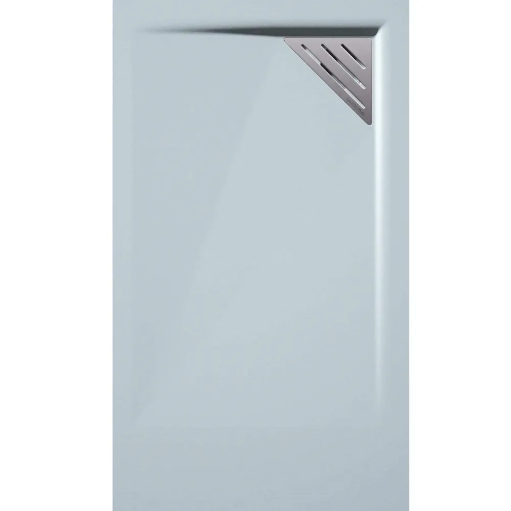 Receveur de douche extra plat TRINITY gris cendre en résine minérale Duplach