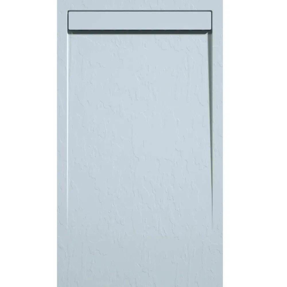 OFFRE SPECIALE - Receveur de douche extra plat CLEVER en résine surface ardoisée gris cendre 70x70 cm STANO