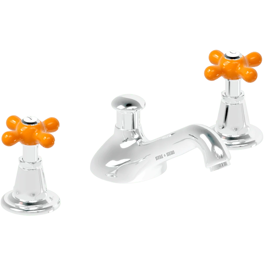 ENSEMBLE LAVABO BEC FLEUR ROBINET PIC 'N' MIX PORCELAINE BLEU PROVENCE