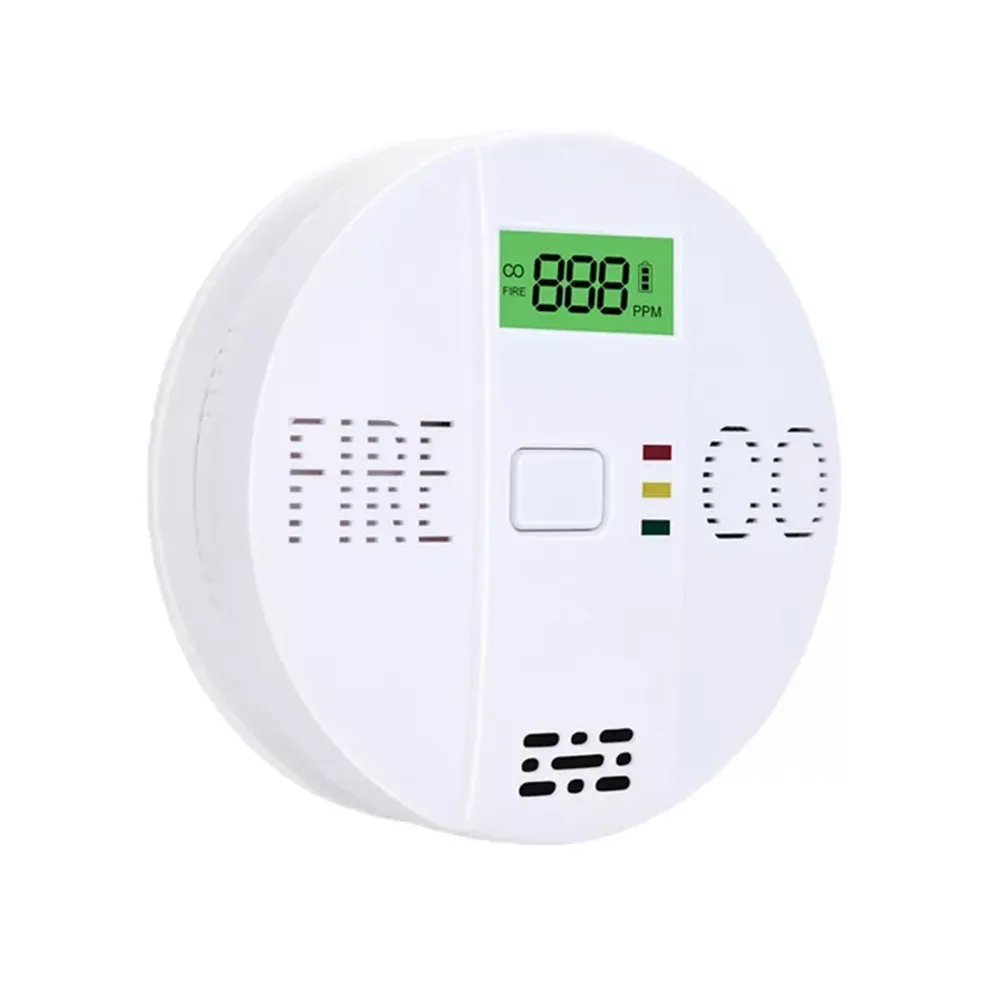Détecteur de monoxyde de carbone 85 db détecteur de fumée avec écran LCD 24h protection ininterrompue detecteur monoxyde c...
