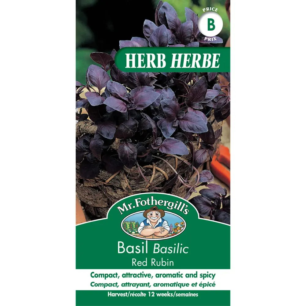 SEMENCES DE FINES HERBES: BASILIC - RED RUBIN FOOTPRINT PRODUCTS LIMITED