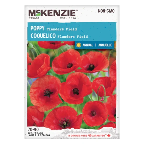 SEMENCES DE FLEURS: COQUELICOT - FLANDERS FIELD A.E. MCKENZIE CO.