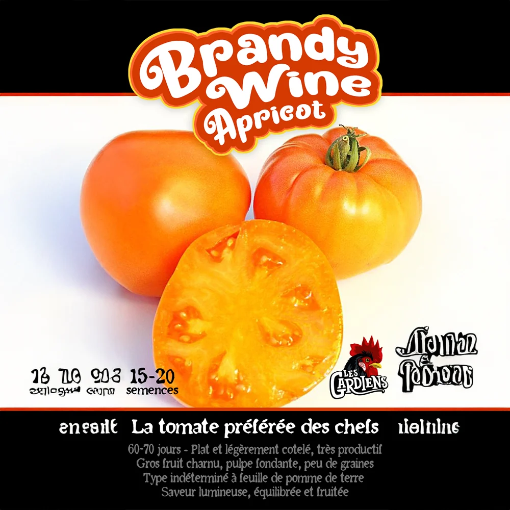 Tomate 'Brandywine Apricot' Ferme alternative Les Gardiens