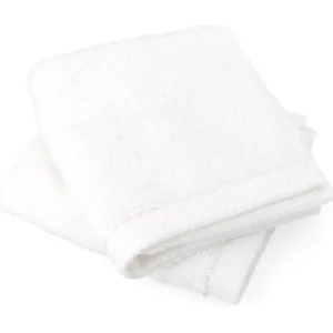 Coton Égyptien Lot de 2 serviettes invité 30x30 cm INTÈGRE Blanc 550 g/m2