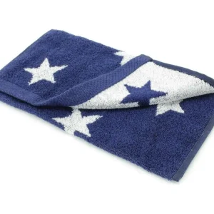 Protège-Mains Serviette invité 33x50 cm coton 480 g/m2 STARS Bleu Marine