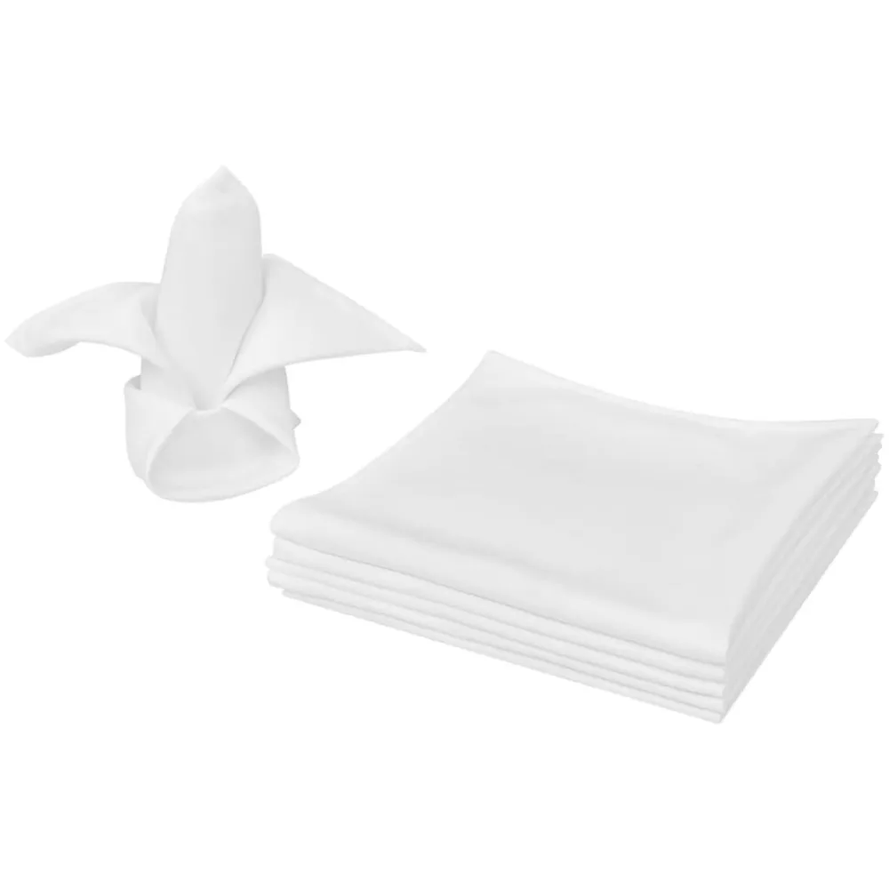 Protège-Mains Serviettes de table 10 pcs Blanc 50x50 cm