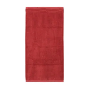 Serviette de toilette 50x100 cm JULIET Rouge Terracota 520 g/m2 pour Usage Quotidien