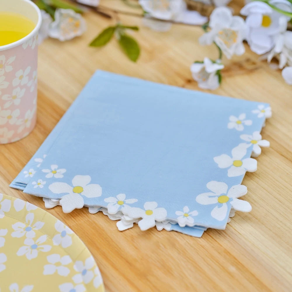 Gingerray Serviettes de table en papier Serviettes de table florales Flower Edge