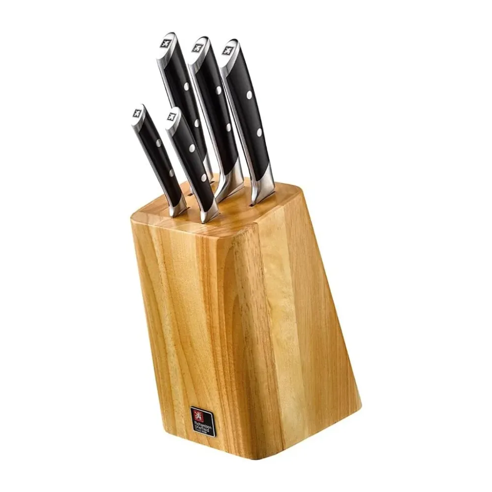 Richardson Sheffield - Ensemble de couteaux R Vision 5 pièces avec bloc - Bois