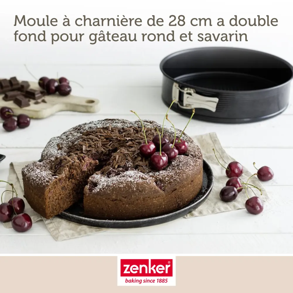 Set pâtisserie avec moule à manqué et à savarin 28 cm, 2 bols à mixer, verre mesureur et spatule Zenker