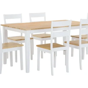 6-Seater Dining Set Blanc pur GEORGIA pour Usage Quotidien