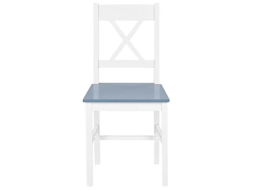 Bois naturel Dining Set White MOANA pour Usage Quotidien