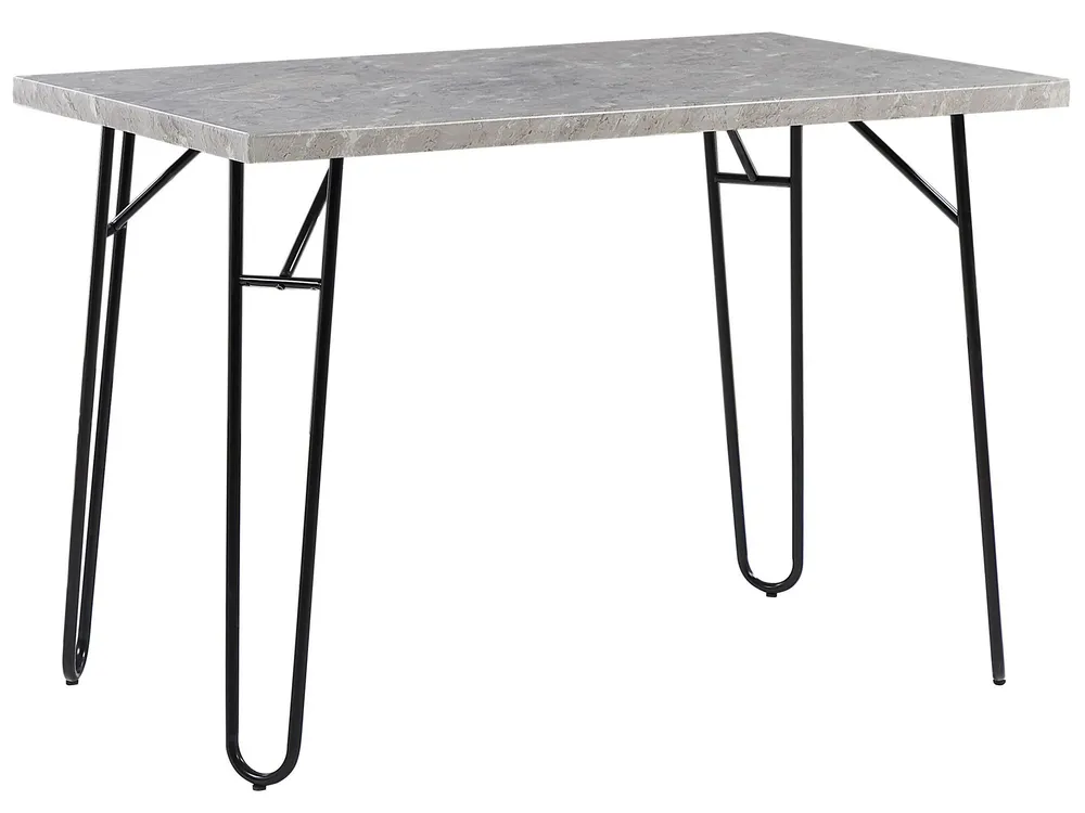 4 Seater Dining Set Grey and Noir jais KEMPTON