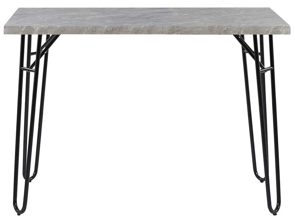 4 Seater Dining Set Grey and Noir jais KEMPTON