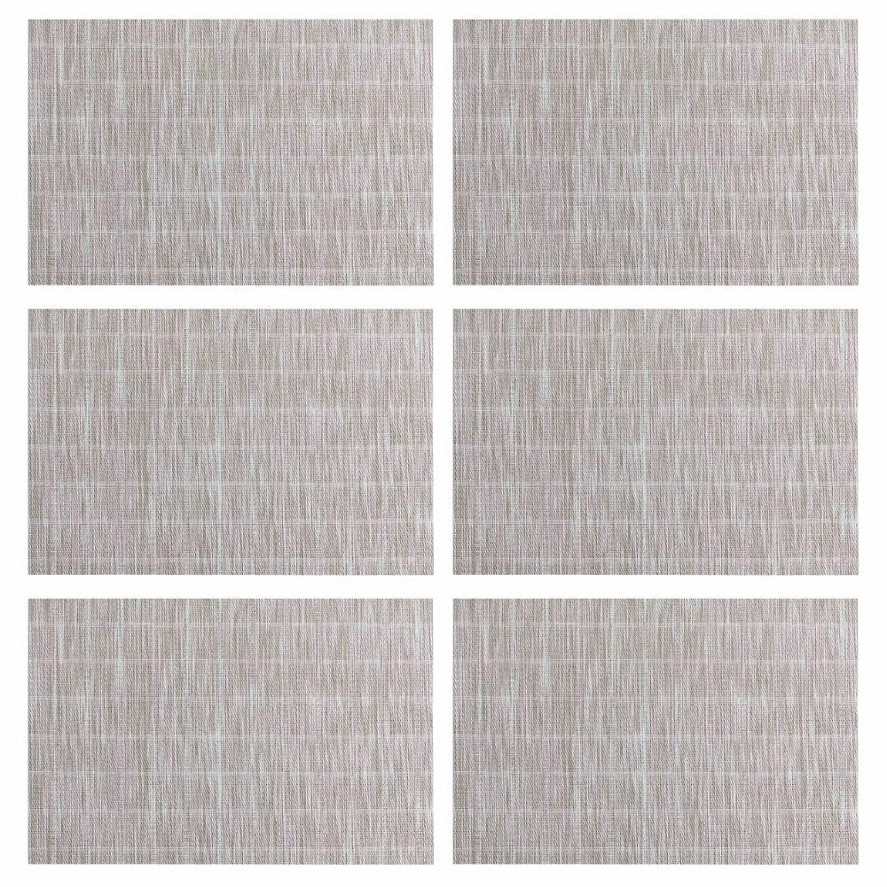 Serviette de Table Lot de 6 sets de table couki - taupe