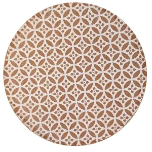 Set de table rond Carreau de ciment Jaune et Blanc (Modèle Imperméable)