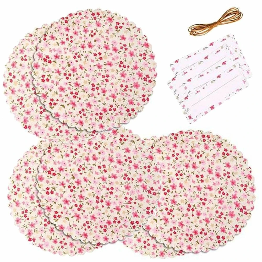 3 sets décoratifs pour pot de confiture fleurs pour Dîners Formels