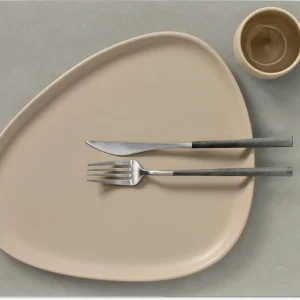Sets de table LIND DNA Nupo - Cuir - Gris manifeste 45 x 35 cm - 2 pièces