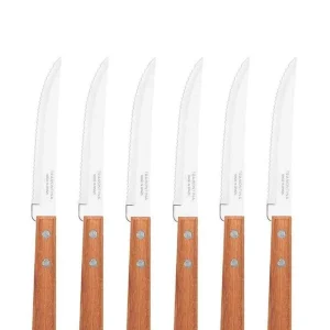 Tramontina 6 Piece Steak Knives Set - Brun
