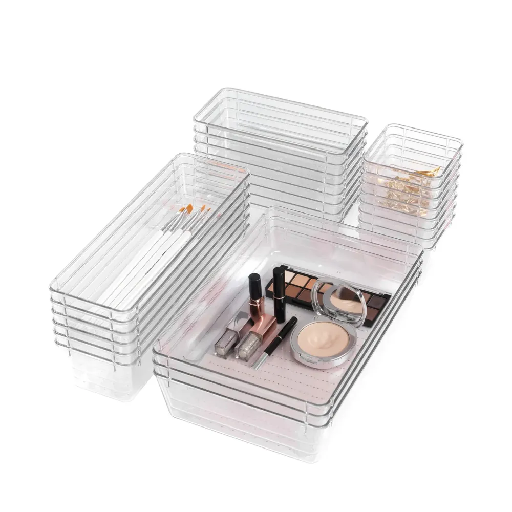 Cocotte en Fonte Set Organizer da Cassetti Multiuso 25 Pezzi – Trasparenti e Facili da Pulire