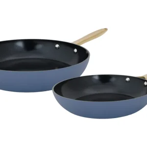 Cookinglife Koekenpannenset Style Blauw - ø 24 & 28 cm - keramische anti-aanbaklaag - geschikt voor alle warmtebronnen