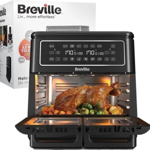 TieDex UK BREVILLE Halo Flexi VDF130 Dual Zone Air Fryer - Black CPT-TIEDEX