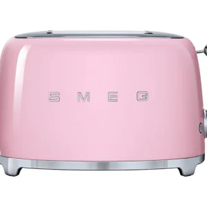 TieDex UK SMEG TSF01PKUK 2-Slice Toaster - Pink CPT-TIEDEX