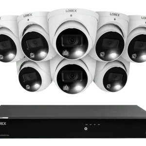 Lorex Fusion 4K (capable de 16 caméras) Système NVR filaire de 3 To avec caméras dôme dotées d'une dissuasion intelligente...