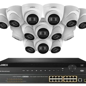 Système NVR 32 canaux avec caméras dôme IP 4K (8 MP) avec écoute audio Lorex Discontinued