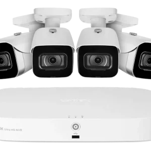 Lorex 4K compatible avec 16 caméras (8 filaires + 8 Fusion Wi-Fi) Système NVR 2 To avec 4 caméras Bullet Lorex Retail