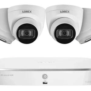 Système NVR Lorex Fusion 4K 16 canaux (8 filaires + 8 Wi-Fi) 2 To avec caméras dôme avec écoute audio - Amazon Lorex Retail