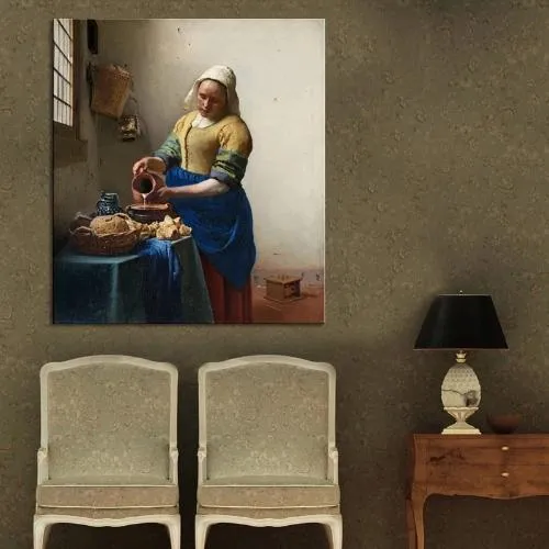 Toile la laitière de Johannes Vermeer Home Deco fine art france