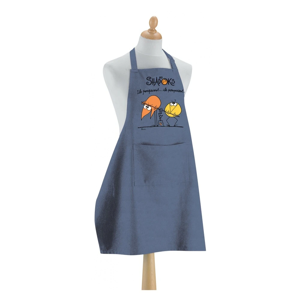 Tablier de cuisine shadoks ils pompaient pour Fêtes