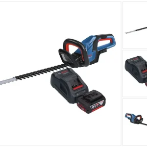 Bosch GHE 18V-60 Professional Taille-haies sans fil 18 V 60 cm Brushless + 1x batterie 5,0 Ah + chargeur Bosch Professional