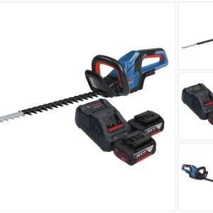 Bosch GHE 18V-60 Professional Taille-haies sans fil 18 V 60 cm Brushless + 2x batterie 5,0 Ah + chargeur Bosch Professional
